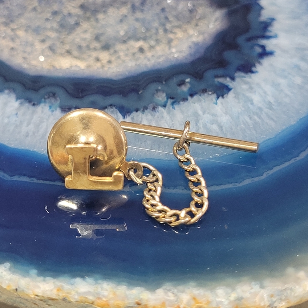 Vintage Anson 14K L Initial Tie Tack.